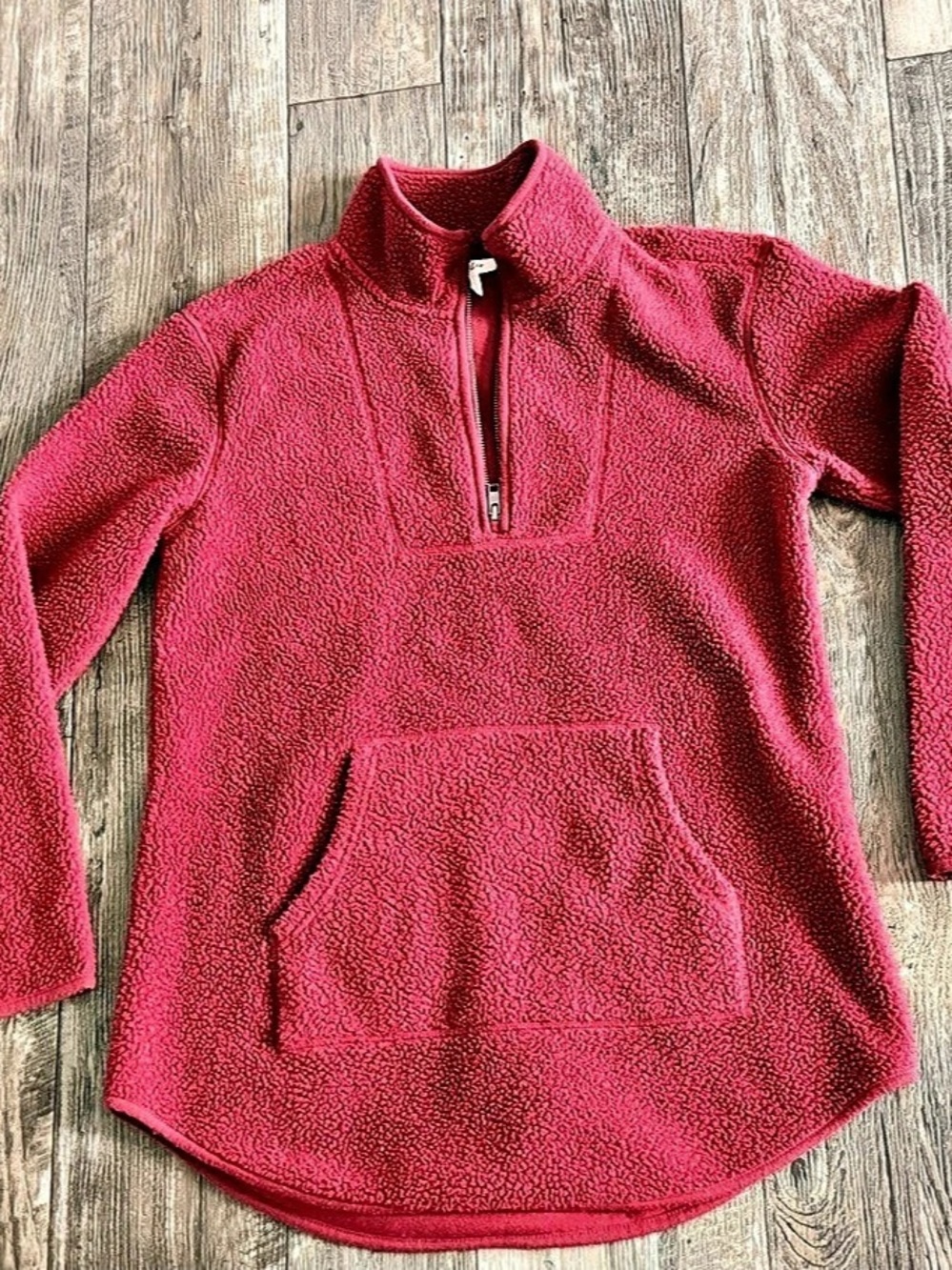 J.Crew Vintage Fleece Pullover Women's Pink Quarter-Zip